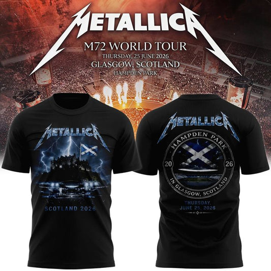 Metallica M72 World Tour 2026 Glasgow Limited T-shirt | FF63