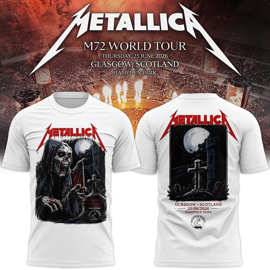 Metallica M72 World Tour Glasgow T-shirt - White | SS94