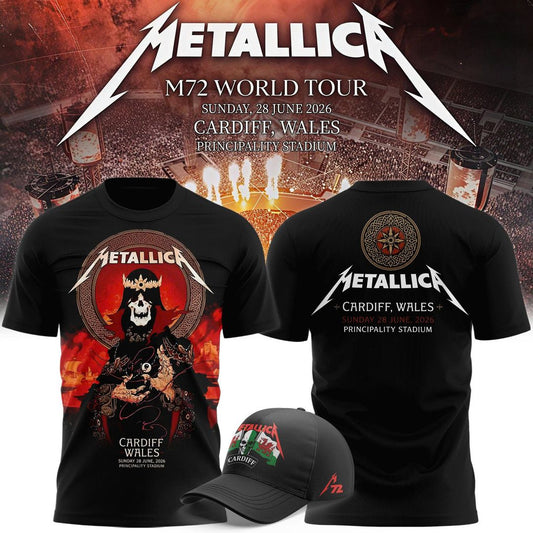Metallica 2026 M72 World Tour Cardiff, Wales Limited T-shirt | MV62