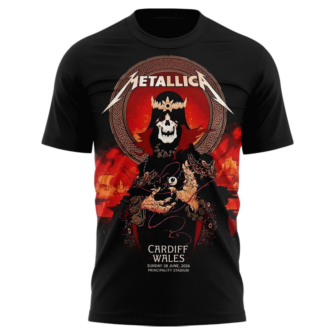 Metallica M72 World Tour Cardiff, Wales Limited T-shirt | LU38