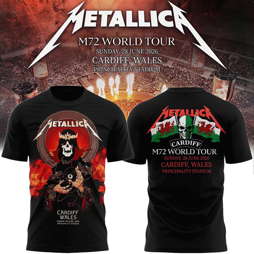 Metallica M72 World Tour Cardiff, Wales Limited T-shirt | LU38