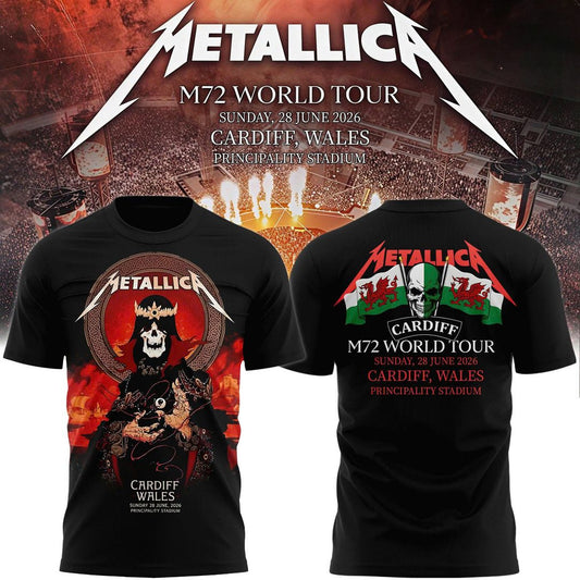 Metallica M72 World Tour Cardiff, Wales Limited T-shirt | LU38