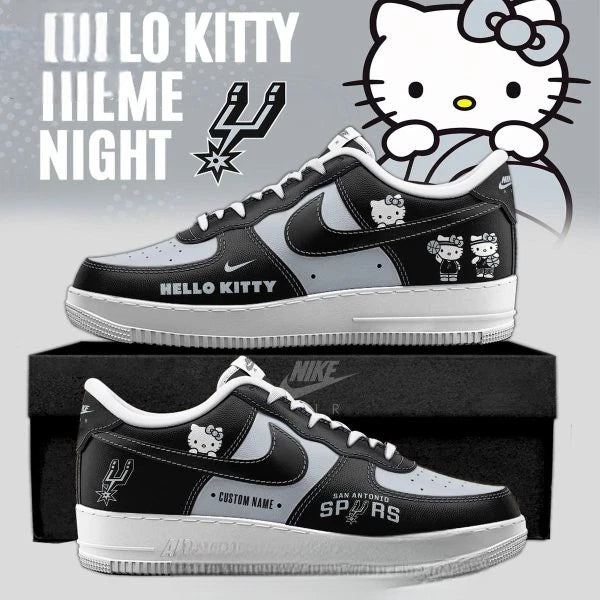 Spurs Hello Kitty Night 2026 Sanrio Personalized Air Force 1 Shoes