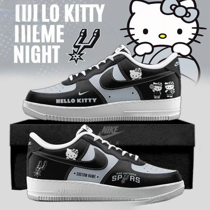 Spurs Hello Kitty Night 2026 Sanrio Personalized Air Force 1 Shoes