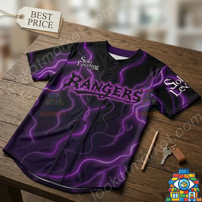 Texas Rangers x Solo Leveling Night 2026 Shadow Army Baseball Jersey
