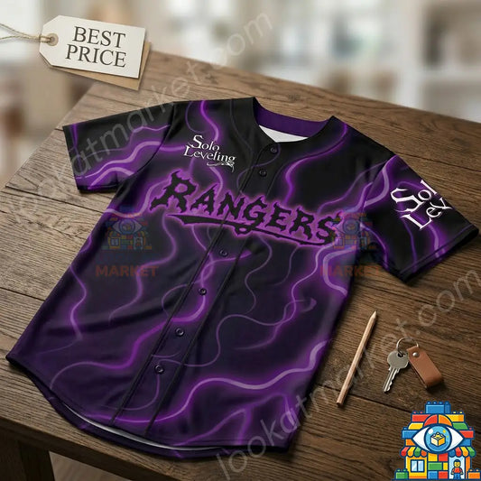Texas Rangers x Solo Leveling Night 2026 Shadow Army Baseball Jersey